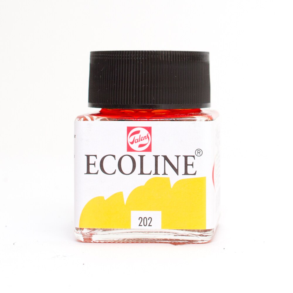 Ecoline, Liquid, Watercolor, 30ml, Jar, Deep Yellow